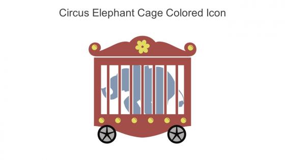 Circus Elephant Cage Colored Icon In Powerpoint Pptx Png And Editable Eps Format