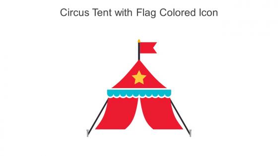 Circus Tent With Flag Colored Icon In Powerpoint Pptx Png And Editable Eps Format