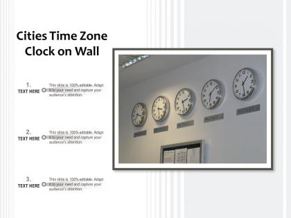 Cities time zone clock on wall