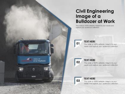 Civil engineering image of a bulldozer at work