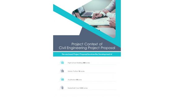 Civil Engineering Project Proposal Project Context One Pager Sample Example Document