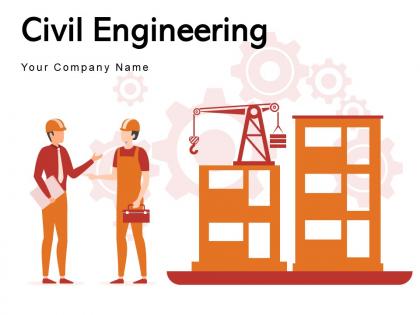 Civil Engineering Silhouette Displaying Construction Driller Work Cranes