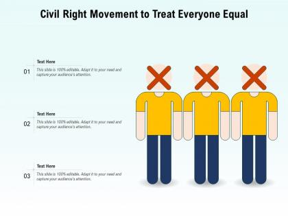 Civil right movement to treat everyone equal