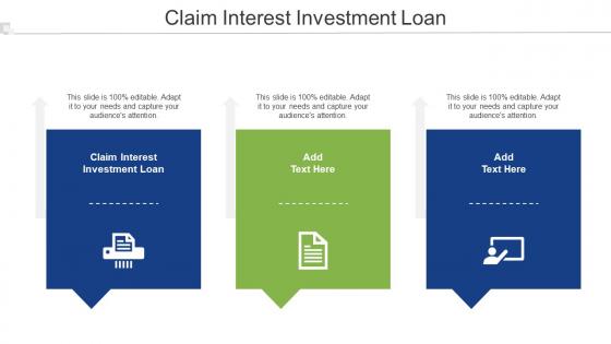 Claim Interest Investment Loan Ppt Powerpoint Presentation Slides Cpb