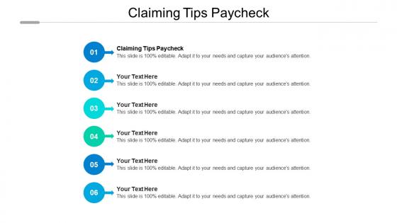 Claiming tips paycheck ppt powerpoint presentation file show cpb
