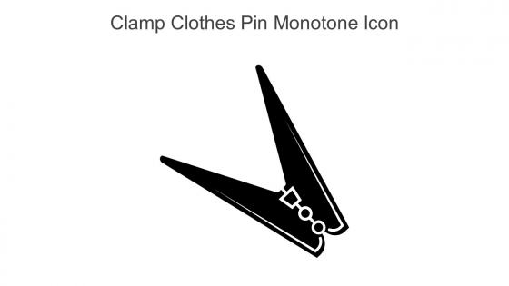 Clamp Clothes Pin Monotone Icon In Powerpoint Pptx Png And Editable Eps Format