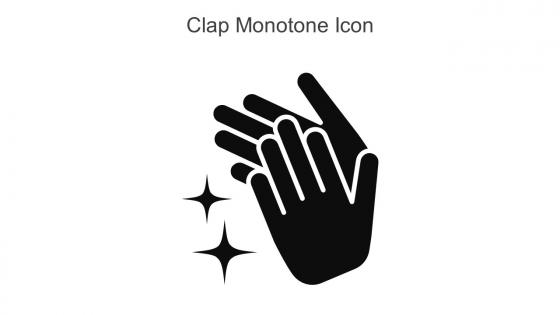 Clap Monotone Icon In Powerpoint Pptx Png And Editable Eps Format