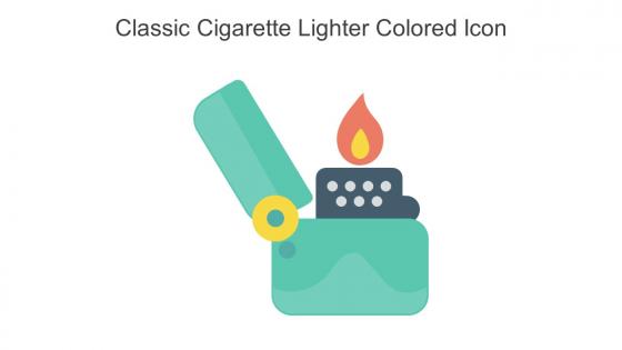 Classic Cigarette Lighter Colored Icon In Powerpoint Pptx Png And Editable Eps Format