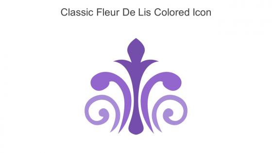 Classic Fleur De Lis Colored Icon In Powerpoint Pptx Png And Editable Eps Format