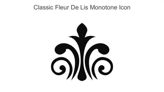 Classic Fleur De Lis Monotone Icon In Powerpoint Pptx Png And Editable Eps Format