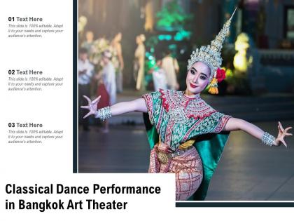 Classical dance performance in bangkok art theater