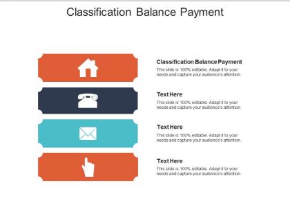 Classification balance payment ppt powerpoint presentation ideas mockup cpb