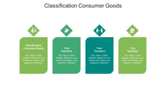 Classification consumer goods ppt powerpoint presentation outline graphic tips cpb