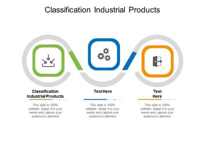 Classification industrial products ppt powerpoint presentation outline show cpb