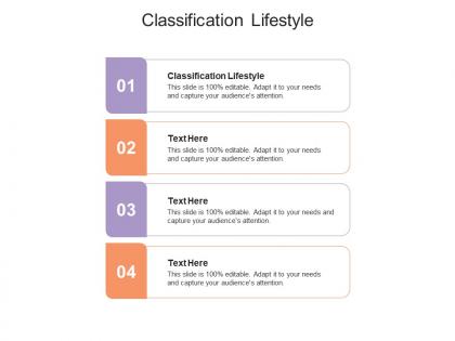 Classification lifestyle ppt powerpoint presentation visual aids example file cpb