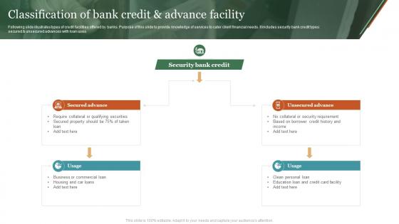 Classification Of Bank Credit And Advance Facility