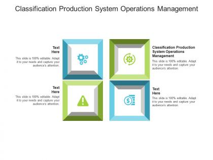 Classification production system operations management ppt powerpoint presentation pictures show cpb