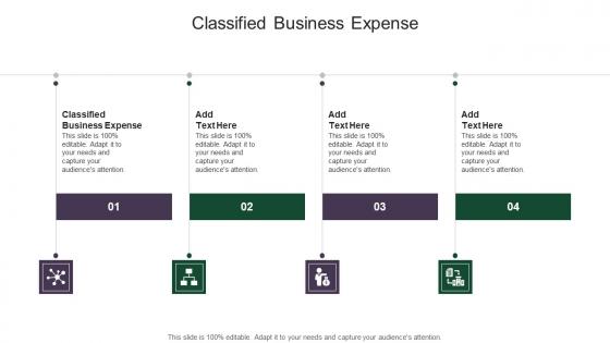 Classified Business Expense In Powerpoint And Google Slides Cpb