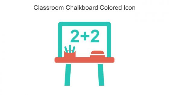 Classroom Chalkboard Colored Icon In Powerpoint Pptx Png And Editable Eps Format