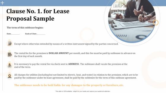 Clause no 1 for lease proposal sample ppt powerpoint presentation vector