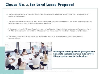 Clause no 3 for land lease proposal ppt powerpoint presentation portfolio