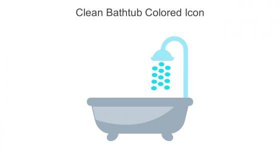 Clean Bathtub Colored Icon In Powerpoint Pptx Png And Editable Eps Format