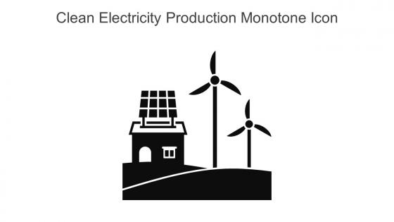 Clean Electricity Production Monotone Icon In Powerpoint Pptx Png And Editable Eps Format