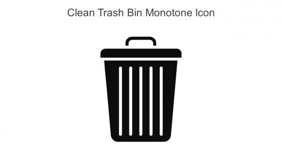 Clean Trash Bin Monotone Icon In Powerpoint Pptx Png And Editable Eps Format