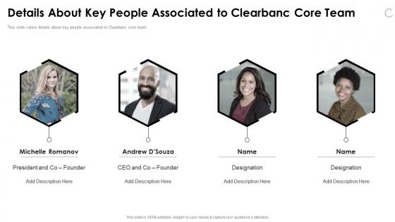 Clearbanc funding elevator details about key people associated to clearbanc core team