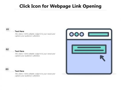 Click icon for webpage link opening