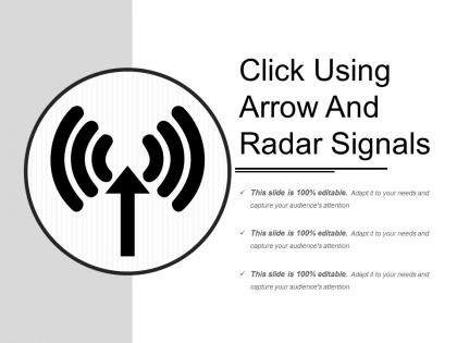 Click using arrow and radar signals