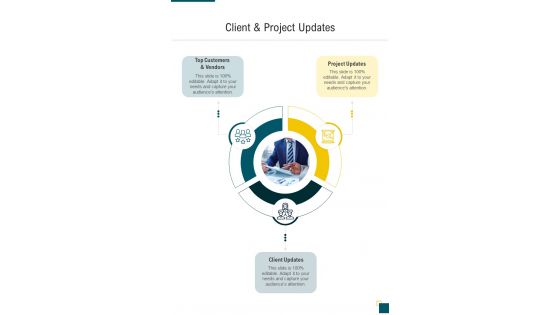 Client And Project Updates Financial Proposal One Pager Sample Example Document