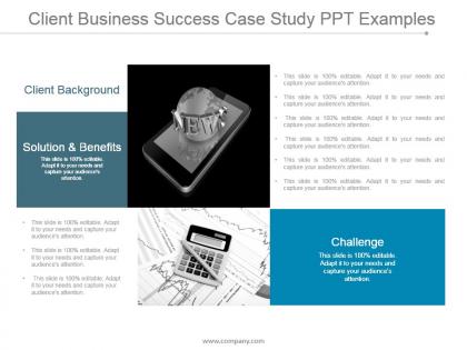 Client business success case study ppt examples