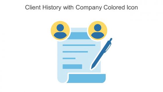 Client History With Company Colored Icon In Powerpoint Pptx Png And Editable Eps Format
