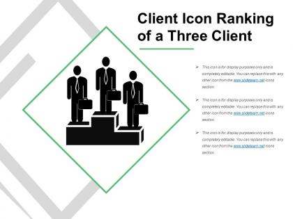 Client icon ranking of a three client
