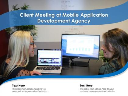 Client meeting at mobile application development agency