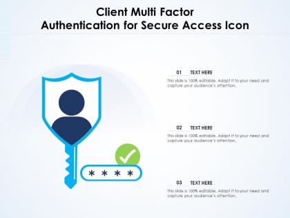 Client multi factor authentication for secure access icon
