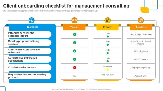 Client Onboarding Checklist For Management Consulting