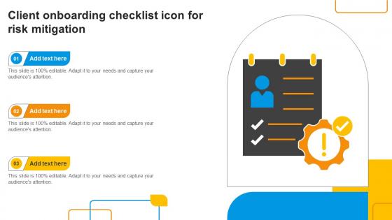 Client Onboarding Checklist Icon For Risk Mitigation