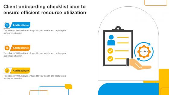 Client Onboarding Checklist Icon To Ensure Efficient Resource Utilization