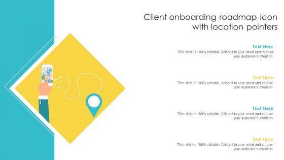 Client Onboarding Roadmap Icon With Location Pointers
