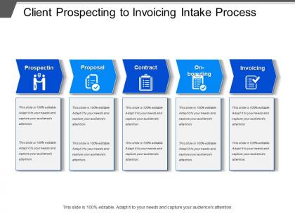 Client prospecting to invoicing intake process