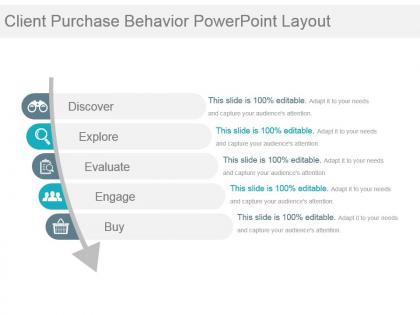 Client purchase behavior powerpoint layout