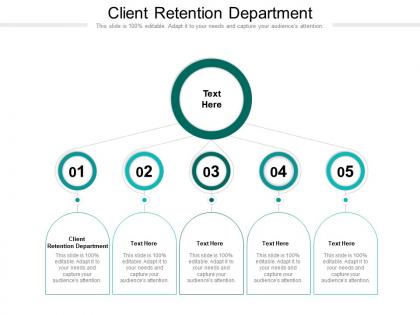 Client retention department ppt powerpoint presentation show outline cpb