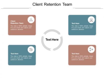 Client retention team ppt powerpoint presentation portfolio background cpb