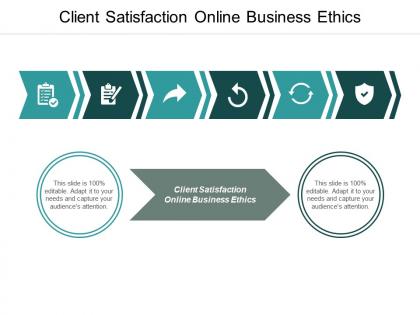Client satisfaction online business ethics ppt powerpoint presentation gallery summary cpb