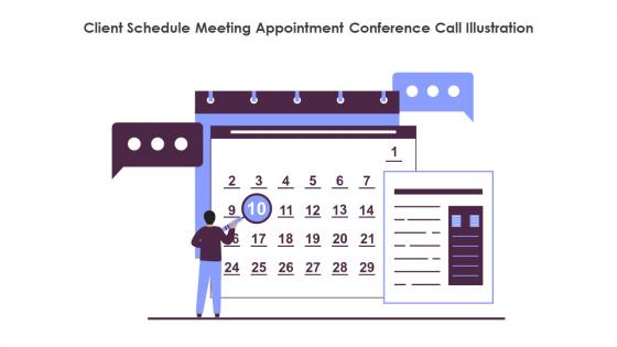 Client Schedule Meeting Appointment Conference Call Illustration