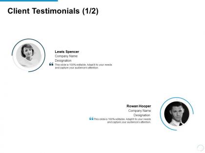Client testimonials communication l718 ppt powerpoint presentation