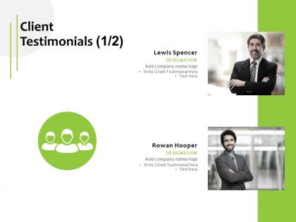 Client testimonials communication ppt powerpoint presentation pictures clipart