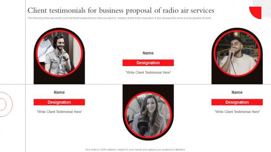 Client Testimonials For Business Proposal Radio Advertising Campaign Proposal